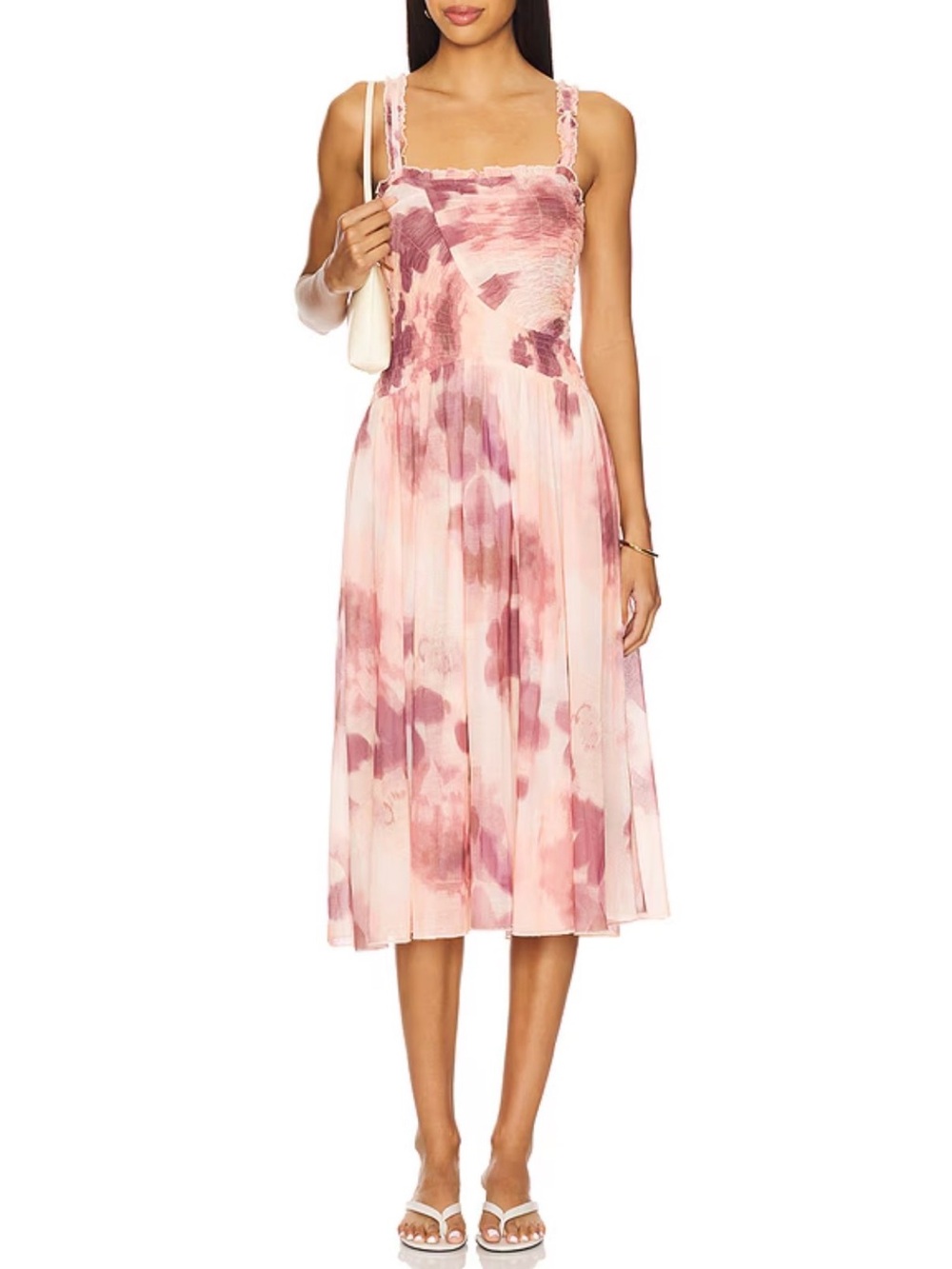 Free People Tessa Smocked Midi Dress